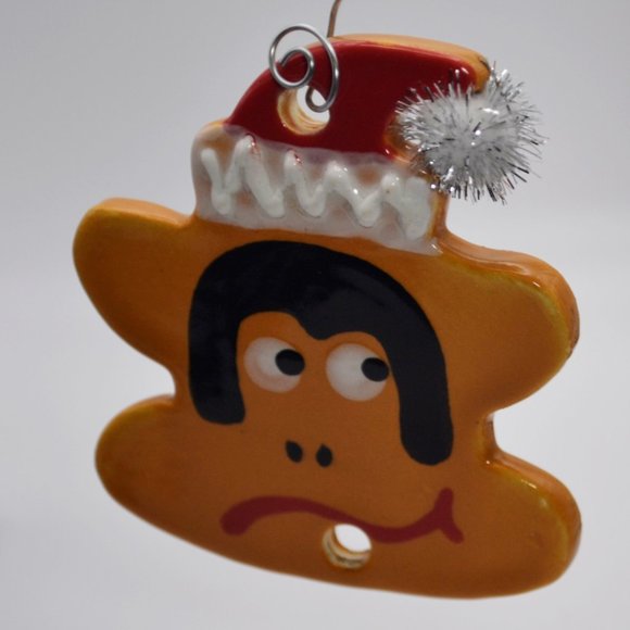 Set of 3 Cow Christmas Tree Vintage Ornaments Wood, Porcelain, Ceramic - Picture 9 of 11